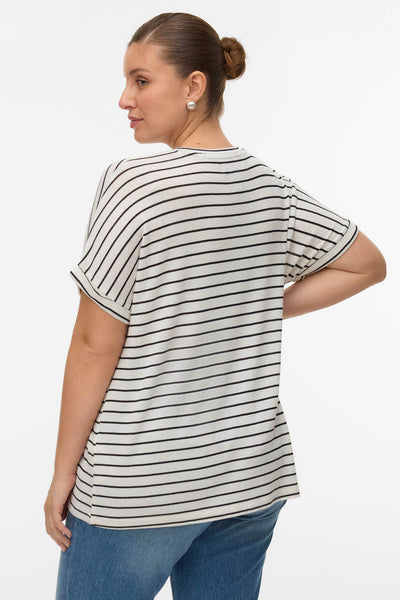 Πλεκτό T-Shirt κοντομάνικο VERO MODA - Άσπρο