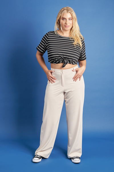 PRBT Tailored crepe trousers - Ecru