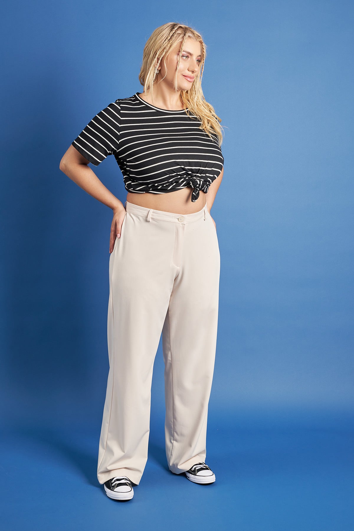 PRBT Tailored crepe trousers - Ecru
