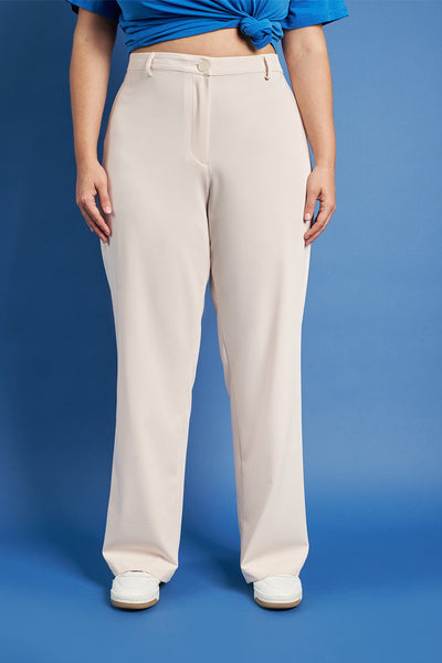 PRBT Tailored crepe trousers - Ecru