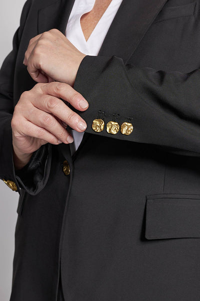 Σακάκι κοστουμιού tailored κρεπ μονόκουμπο - Μαύρο