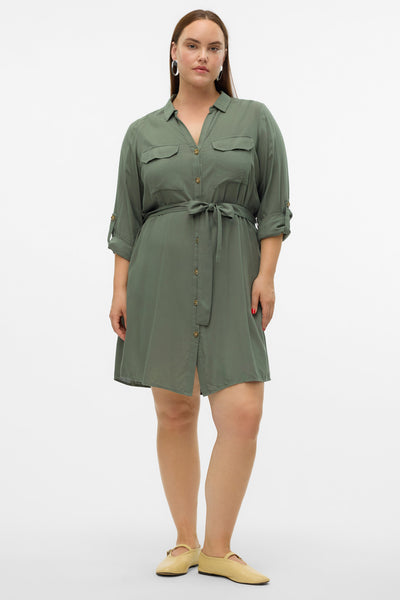 Σεμιζιέ φόρεμα VERO MODA - Χακί