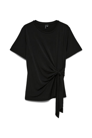 T-Shirt με δέσιμο VERO MODA - Μαύρο