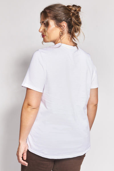 T-shirt βαμβακερό με στάμπα animal print - Άσπρο
