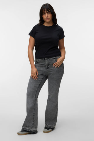 Washed-out Flared Jeans VERO MODA - Grey